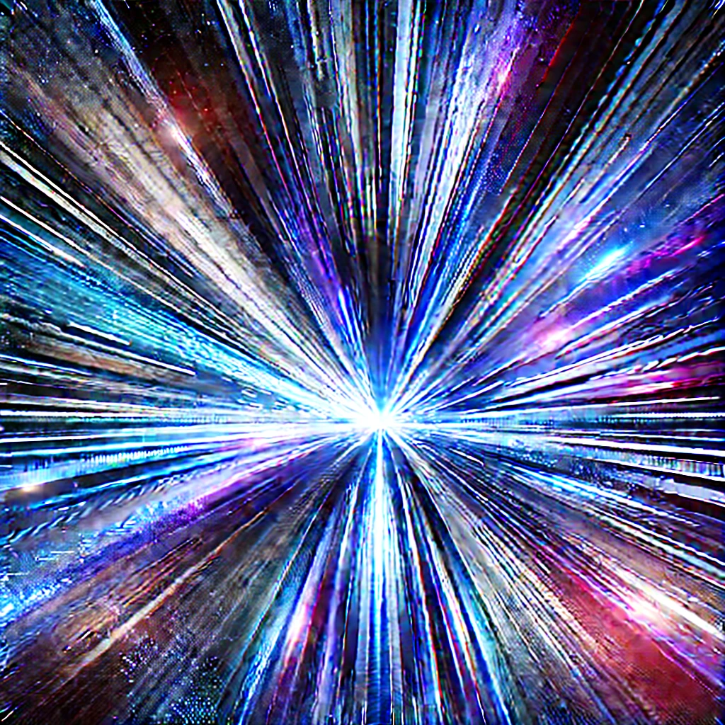 Abstract spiral of light trails symbolizing growing momentum and progress